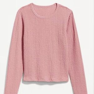 Old Navy Textured Pink Blouse